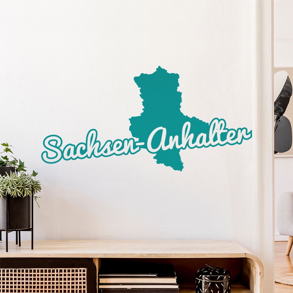 Sachsen-Anhalt Herkunft Wandtattoo Wandaufkleber Wall Sticker - Dekoration, Küche, Wohnzimmer, Schlafzimmer, Badezimmer