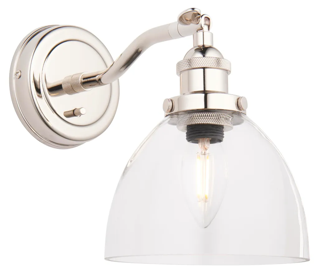 Applique murale HANSEN Endon en nickel brossé avec interrupteur 1xE14