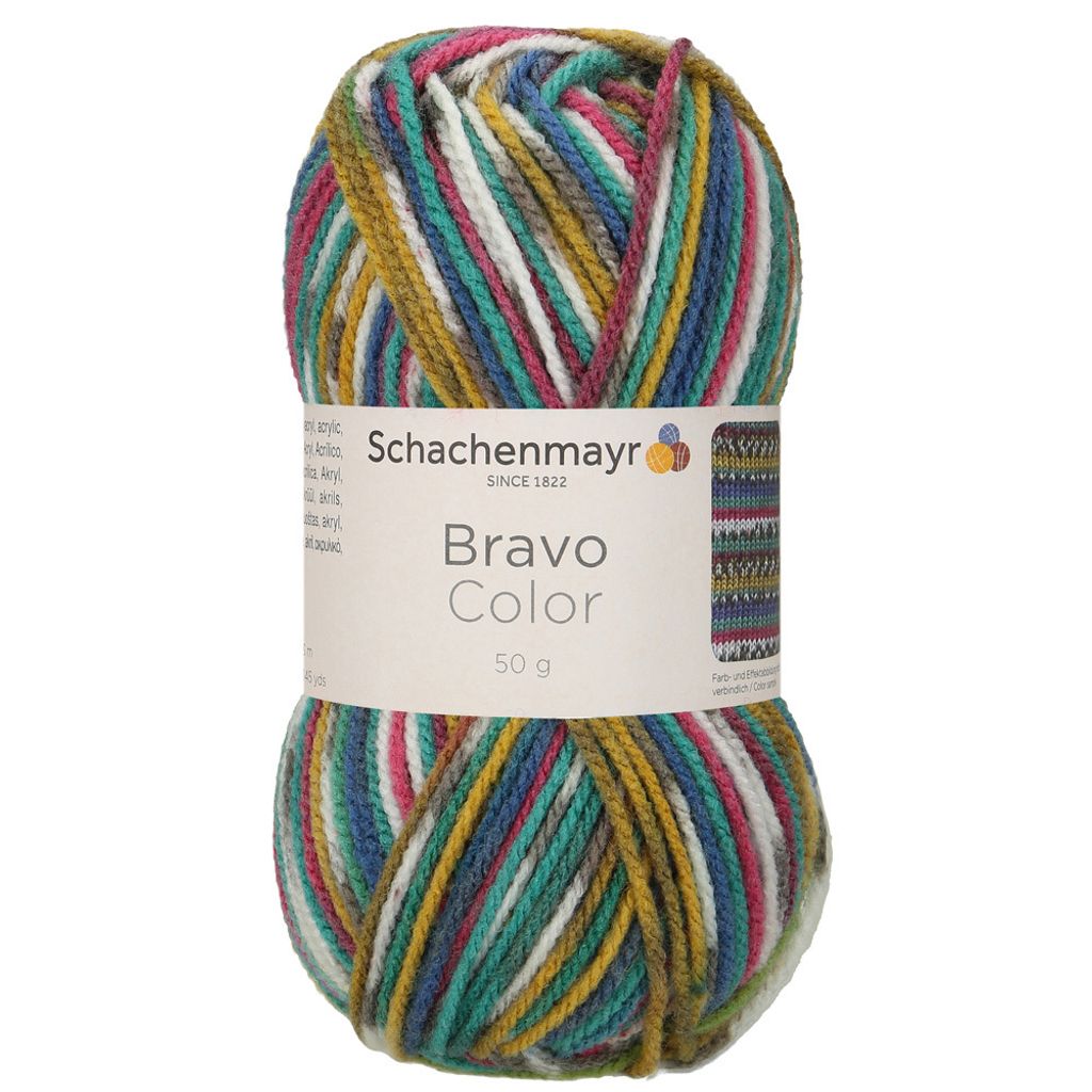Schachenmayr Bravo Color, 50g Jeans Jacquard Handstrickgarne