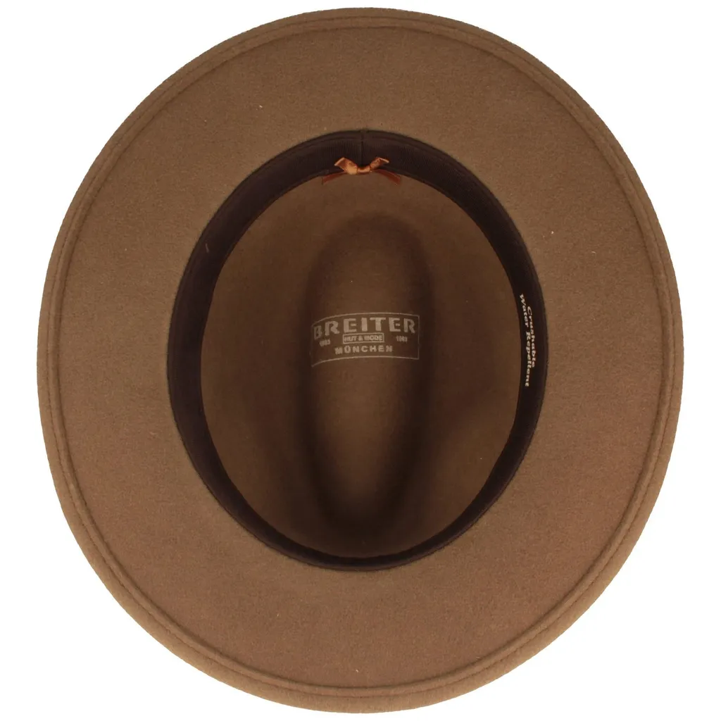 Cappello Fedora Breiter In Feltro 100% Lana – Arrotolabile, Impermeabile, Tesa 7,5 Cm, Finitura In Pelle, Per Uomo E Donna, Pieghevole E Portatile