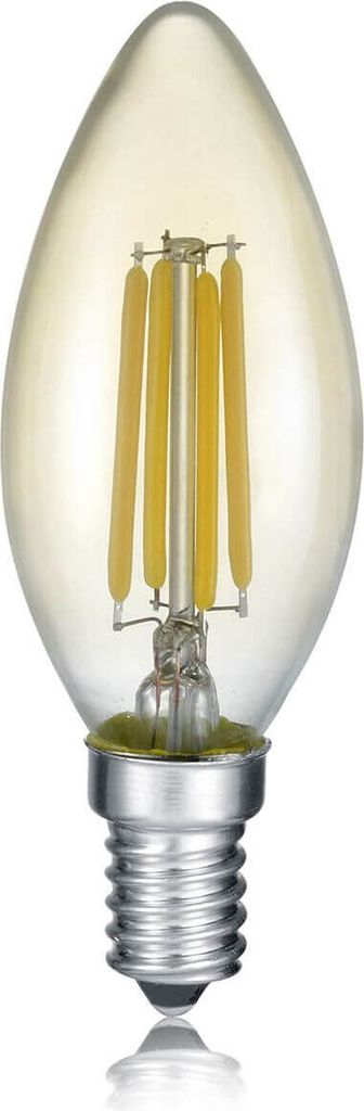 Trio Kerze LED Lampe E14 4W 3,5cm dimmbar Braun warmweiss wie 27w