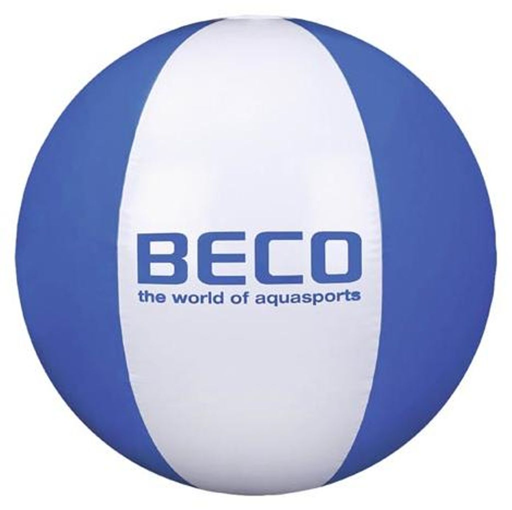 Beco aufblasbarer Strandball Weiß/Blau, ca. 35-40 cm Durchmesser