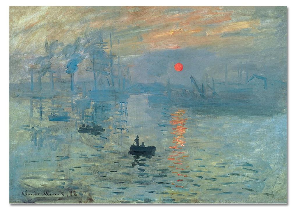 Giallobus - Sonnenuntergangspanorama über dem Meer - Claude Monet - 140L x 100B cm - Bild - Acrylglas