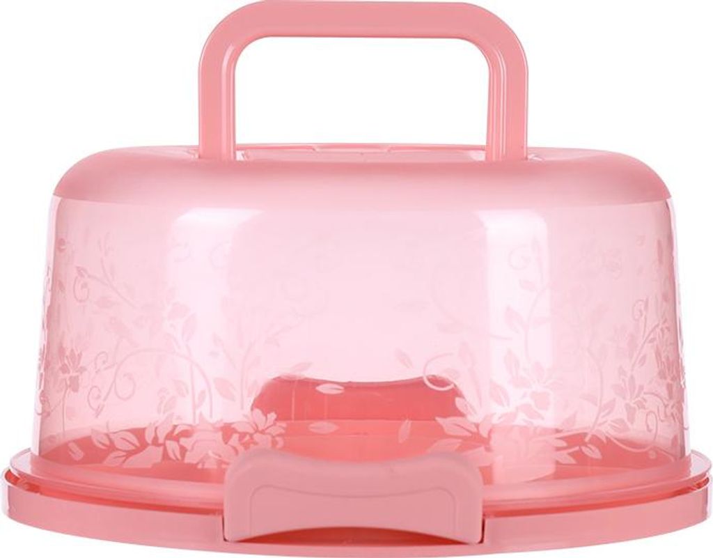 Runder Kuchenträger, zweiseitiger Kuchenhalter, dient als Serviertablett mit fünf Abschnitten, tragbar, für 10-Zoll-Kuchen, Box mit Griff, Behä...