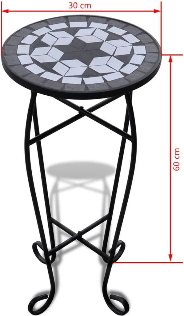 Table d'Appoint Stable pour Petits Espaces - Mosaïque vidaXL 30x70 cm - 5
