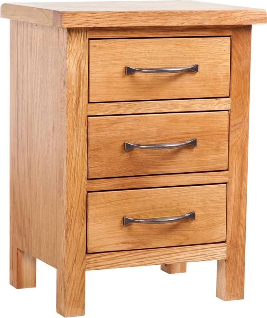 vidaXL Nachttische 2 Stk. 40x30x54 cm Massivholz Eiche