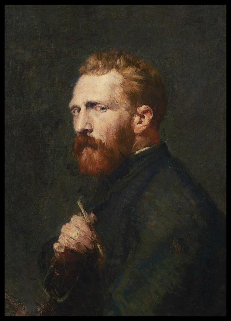 Plakat 50x70cm Porträt von Vincent van Gogh, Russell Vintage