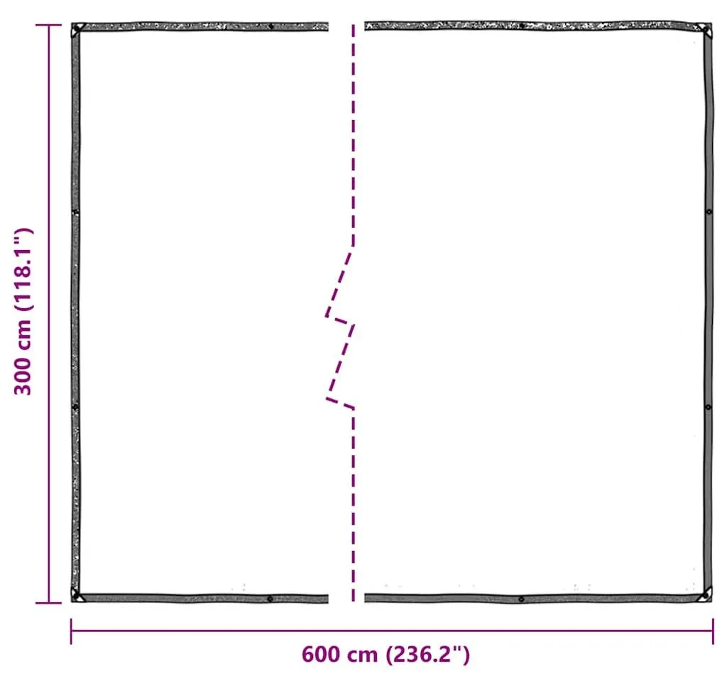 Bâche transparente 3x6 m imperméable avec œillets en polyéthylène PE - 7