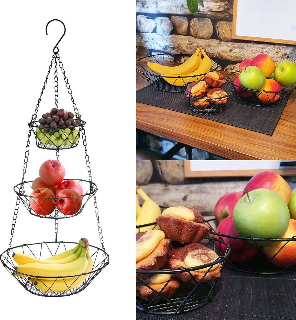 COM-FOUR® Obstkorb zum Aufhängen
