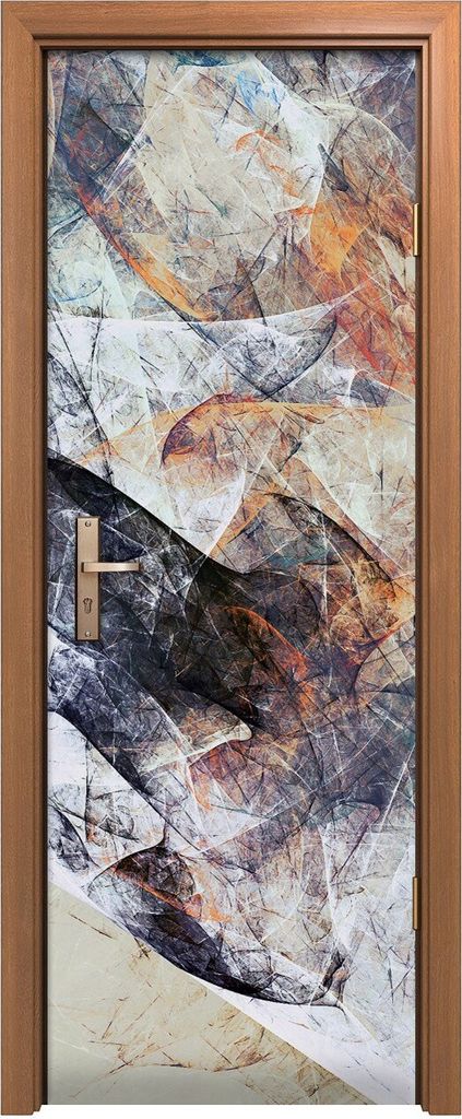 Türposter 70x200 cm Türaufkleber Türtapete Türfolie Klebefolie Abstrakte Malerei weiche Farbtextur