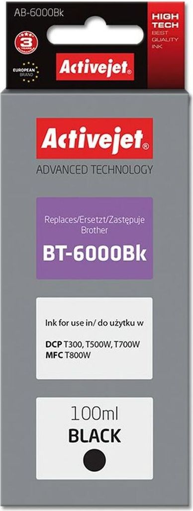 Activejet AB-6000Bk buteleczka z tuszem czarnym 100 ml