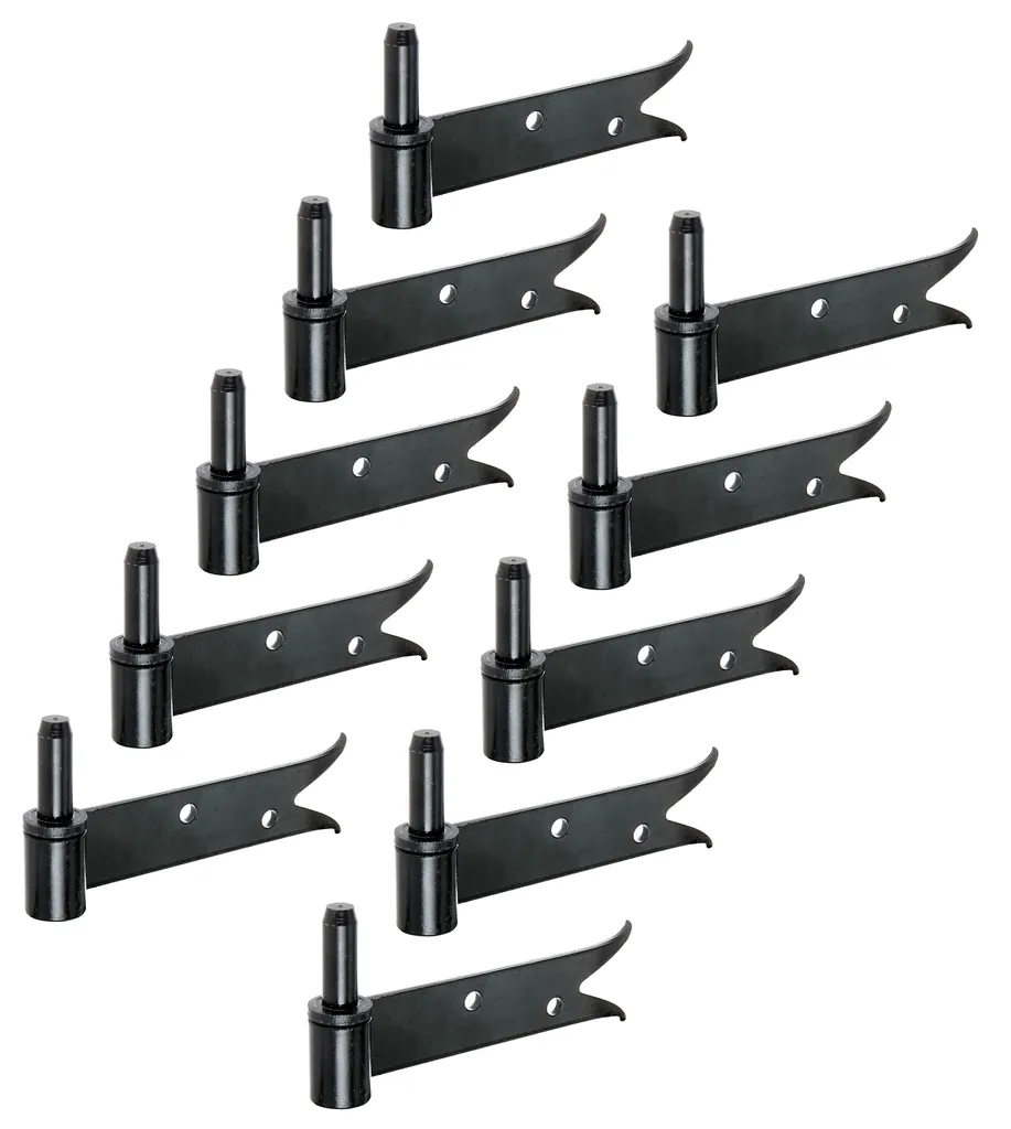 Alberts 864170 Paumelle à visser noire Ø 14 mm long 171 mm - Lot de 10