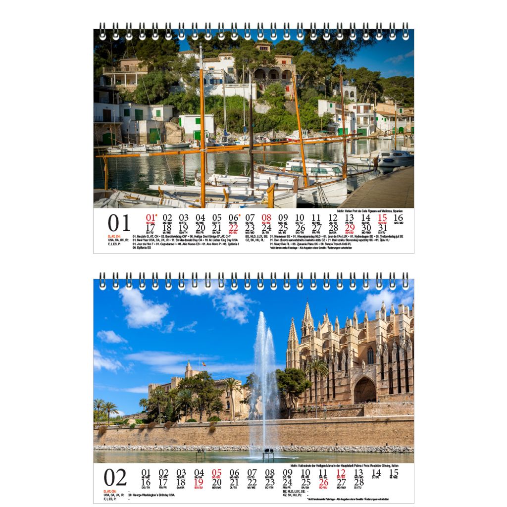 Seelenzauber Mallorcazauber DIN A4 Kalender für 2022 Mallorca 