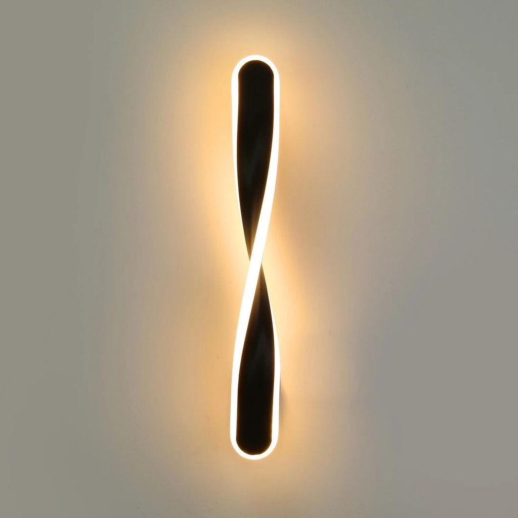 LED Wandleuchte - Moderne Spirale - 45 cm - 12 W - Aluminium - Up & Down Licht - Nicht dimmbar - Warmweiß 2700–3500 K