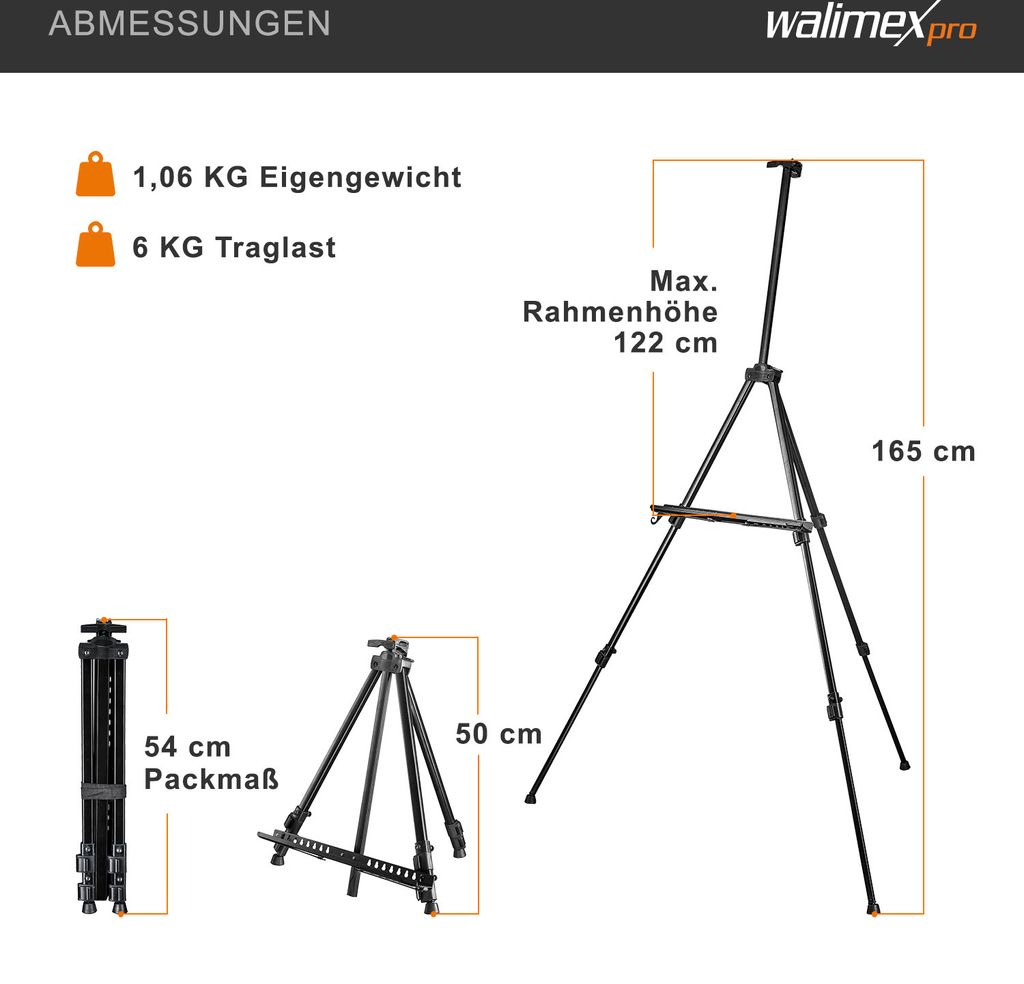 Walimex pro Hliníkové studiové stojany L 165cm Obrázek produktu 10