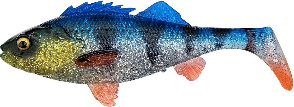 Savage Gear Shad 4D Perch Shad Farbe Blue Silver Gewicht 94g Gummifisch Schleppköder