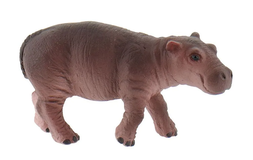 Figurine Veau Hippopotame Miniature Réaliste pour Collection d'Animaux