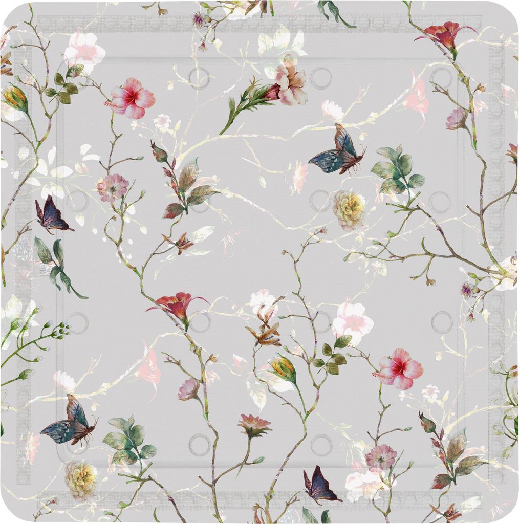 Kleine Wolke Duscheinlage FLORES Multicolor 55 x 55 cm