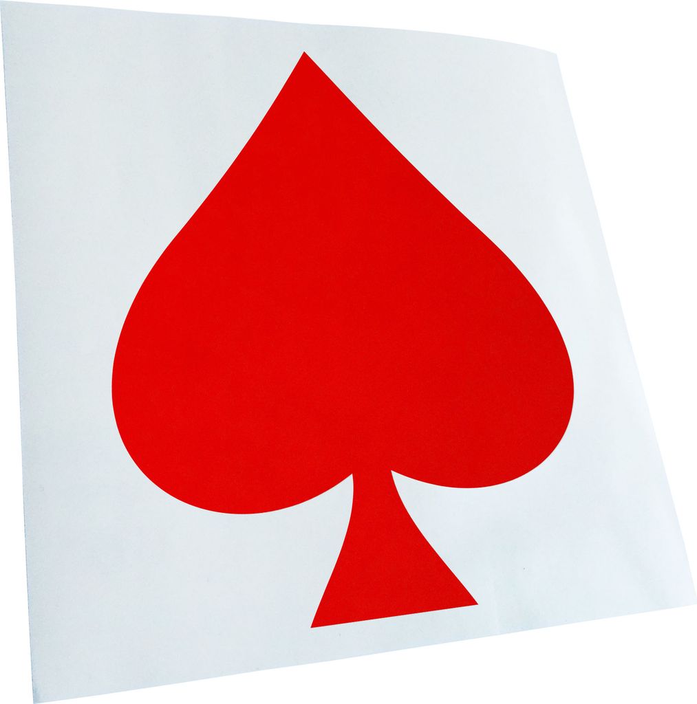 Kiwistar - Autoaufkleber - Pik Pique Spades Skat Heckscheibenaufkleber - Aufkleber für Auto Kfz Fahrrad, LKW, Truck Mofa