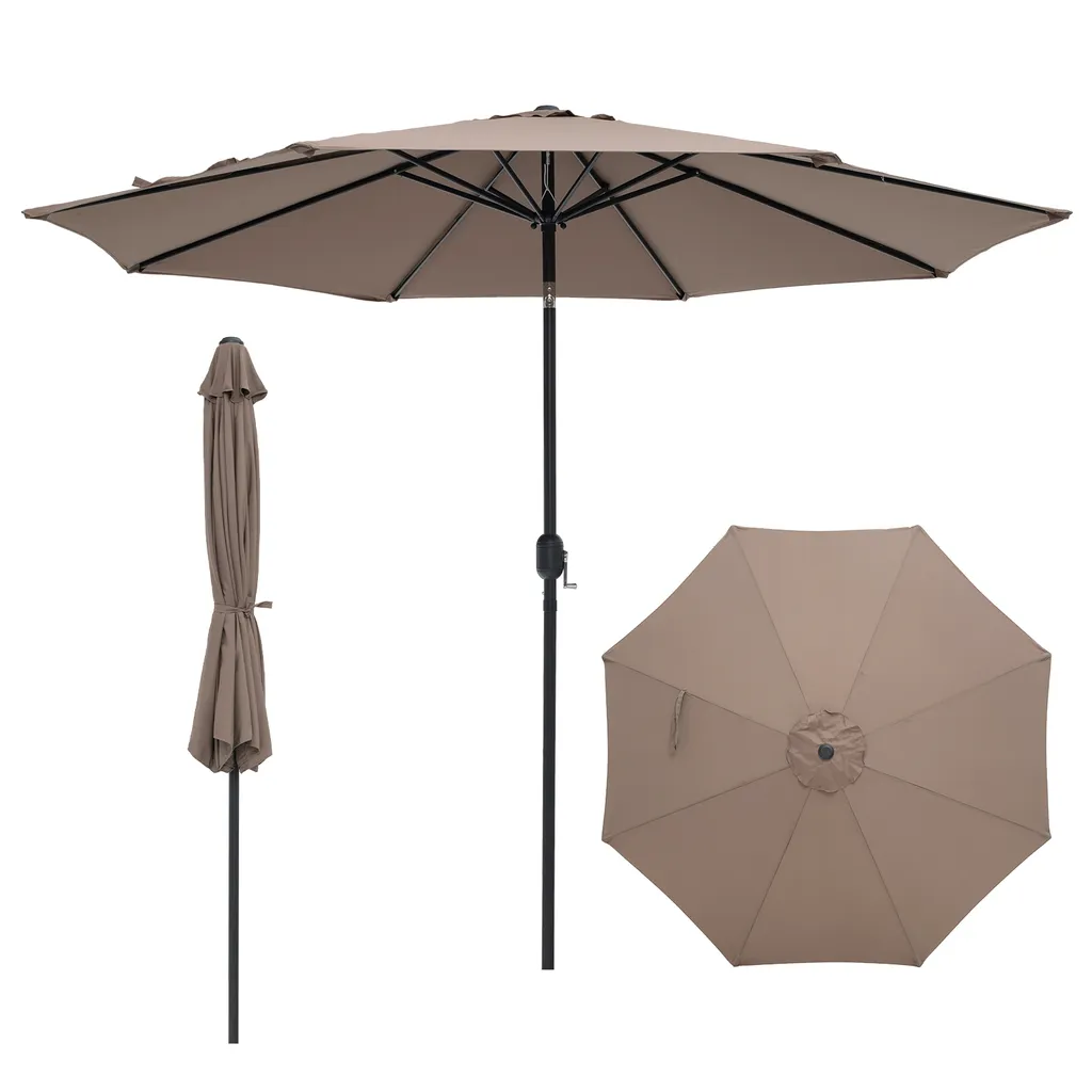 Parasol de Terrasse Déporté 300 cm COSTWAY Idéal Salon de Jardin et Piscine