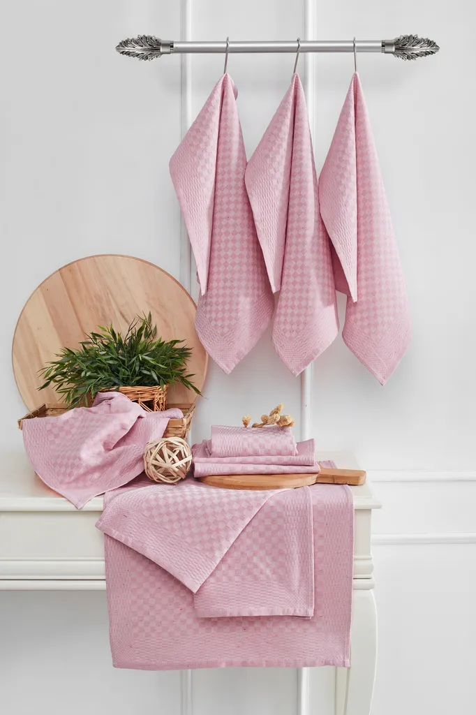 Stock 10 Strofinacci Cucina Rosa Hermia Concept Lola 40x60 cm - 1