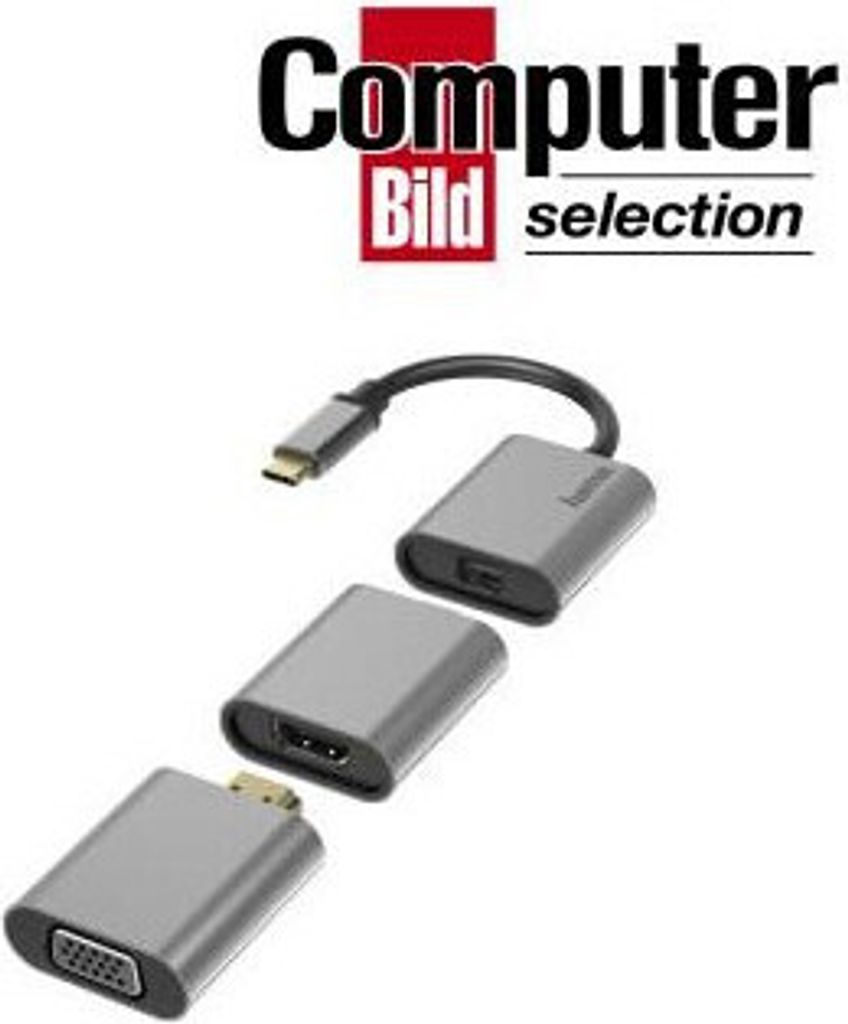 6in1 Adapter, "Connect2Go", USB-C, Mini-DisplayPort, HDMI , VGA (00200306)