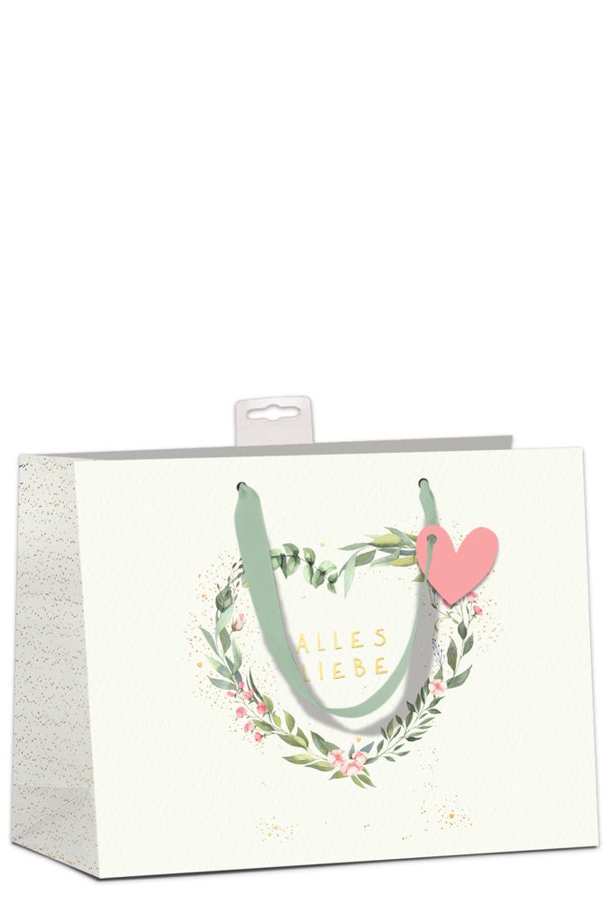 6 Geschenktaschen Quer-Format Large Alles Liebe Herz€ 27 pro Tüte € 4,50 Naturkarton Bundle Set Geschenktüten