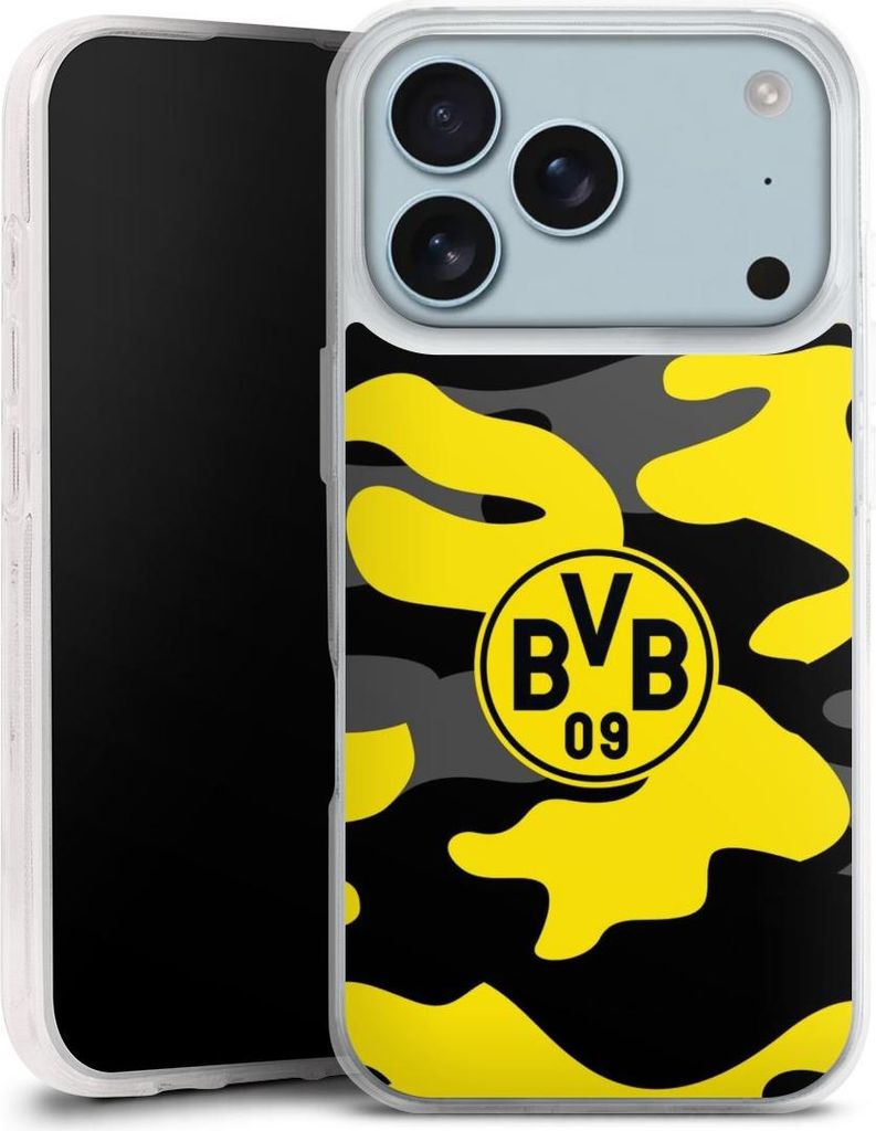 DeinDesign Handyhülle für Apple iPhone 17 Pro Silikon Hülle Case Smartphone Schutzhülle BVB Borussia Dortmund Fanartikel