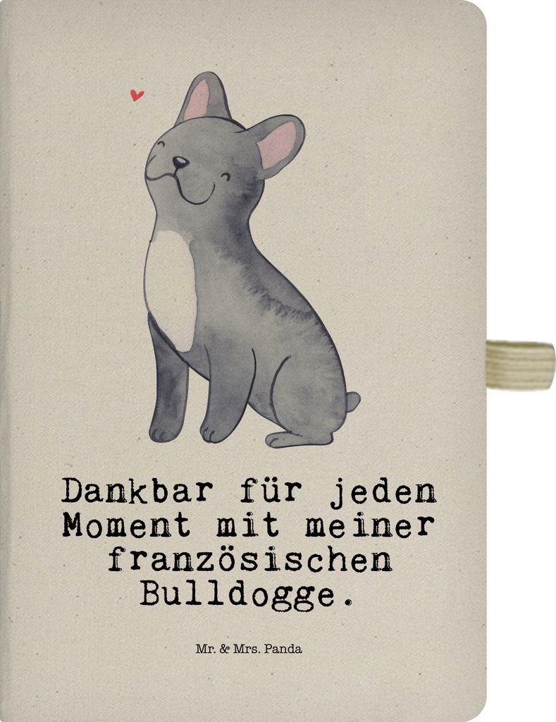 Mr. & Mrs. Panda notizbuch Französische Bulldogge Moment - Transparent - Geschenk, Tagebuch, a4, Journal, Kladde, Skizzenbuch