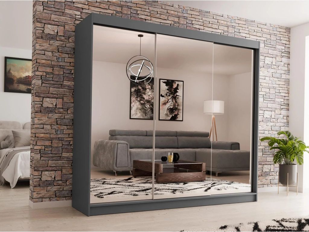 Schwebetürenschrank DEBRA II 240 cm - 3-türig Produktbild 