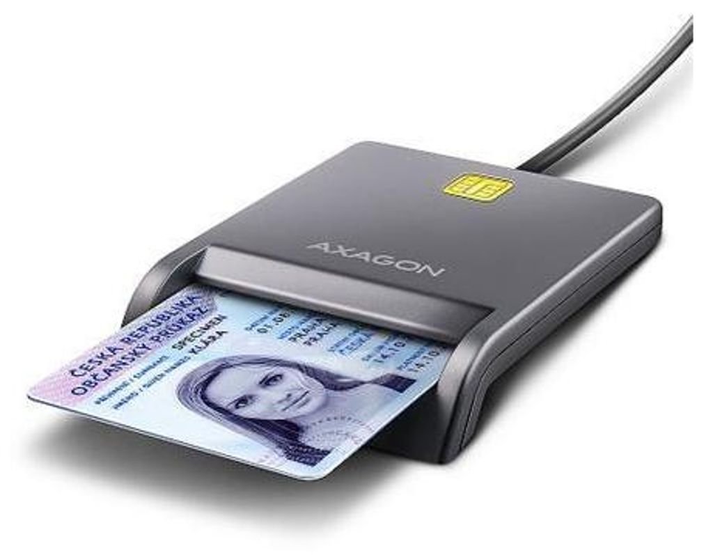 AXAGON Axagon CRE-SM3T USB Lettore di smart card piatto per Immagine del prodotto 