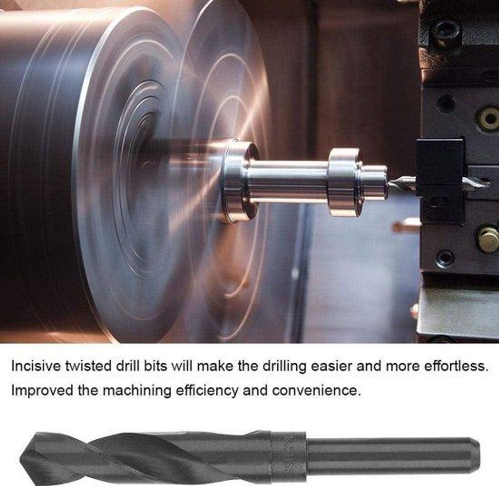Hochgeschwindigkeits-Spiralbohrer 1/2 Zoll, 185 mm, Metall-Bohrwerkzeug für Holz, Kunststoff, Metall, Eisen