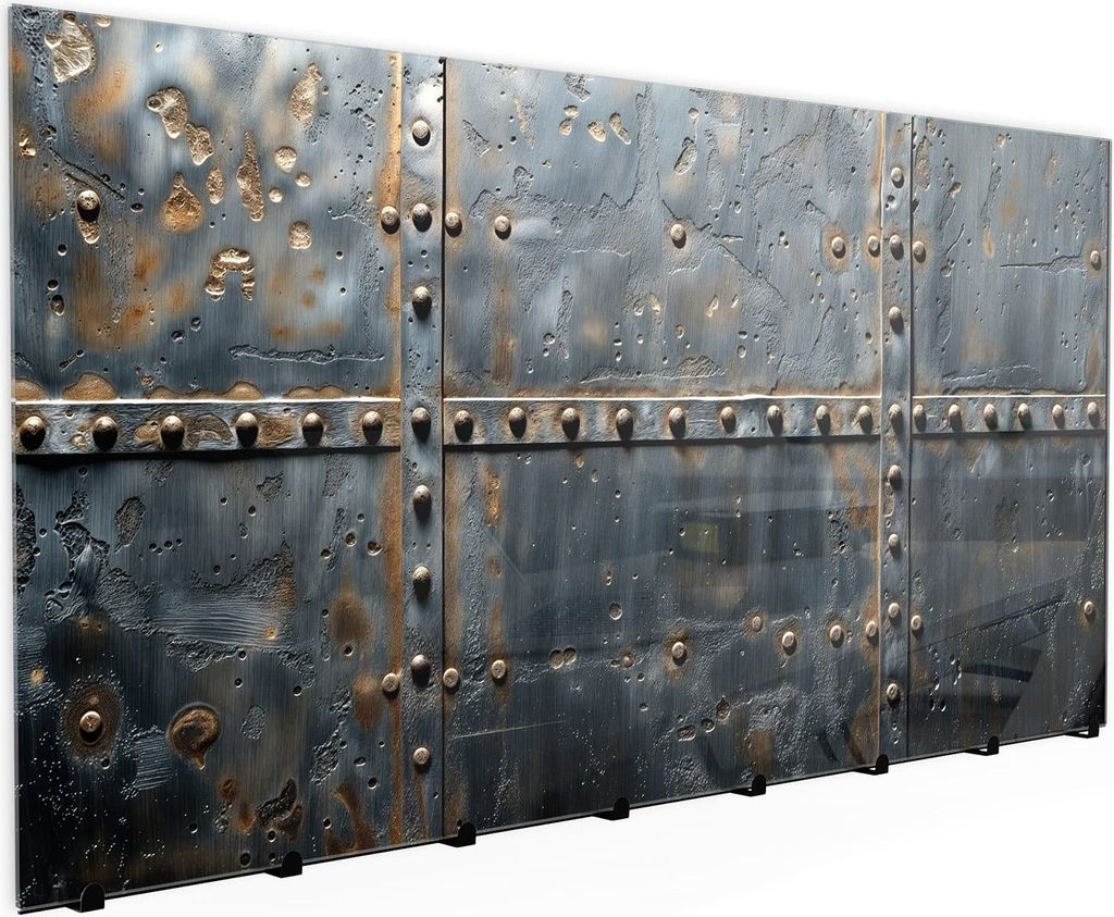 Wandgarderobe mit Magnetwand & Memoboard aus Glas Metalltür Design