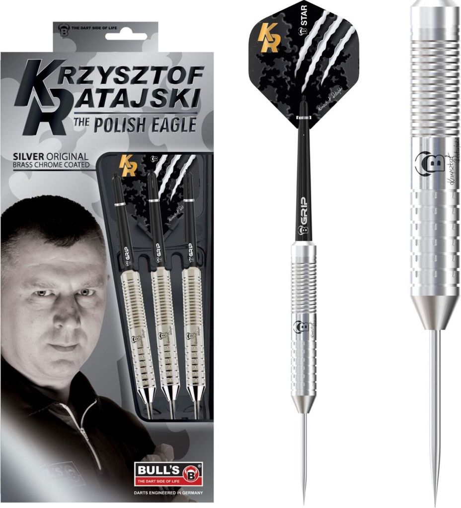 BULL'S Krzysztof Ratajski Brass Silver Steel Dart