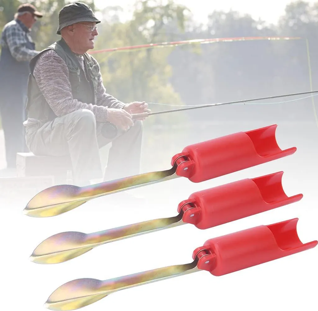 Pique de canne à pêche pliable 32 cm pour support de perche au sol - 4x