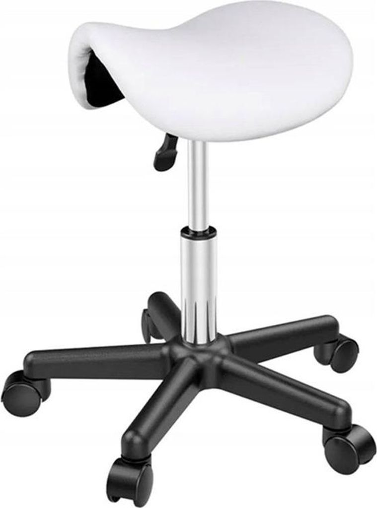 Sgabello 591510 bianco, sgabello a sella, sgabello da Immagine del prodotto 
