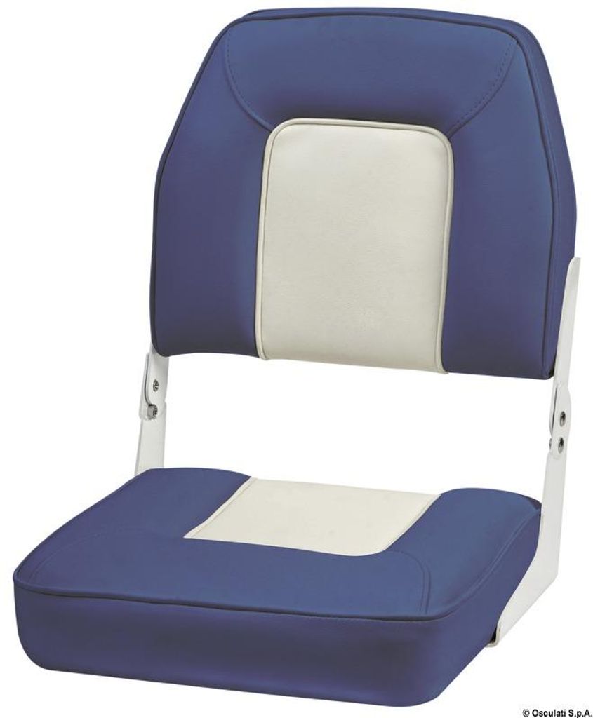 De Luxe Sitz mit klappbarer Rückenlehne weiß/blau - Osculati 48.403.03