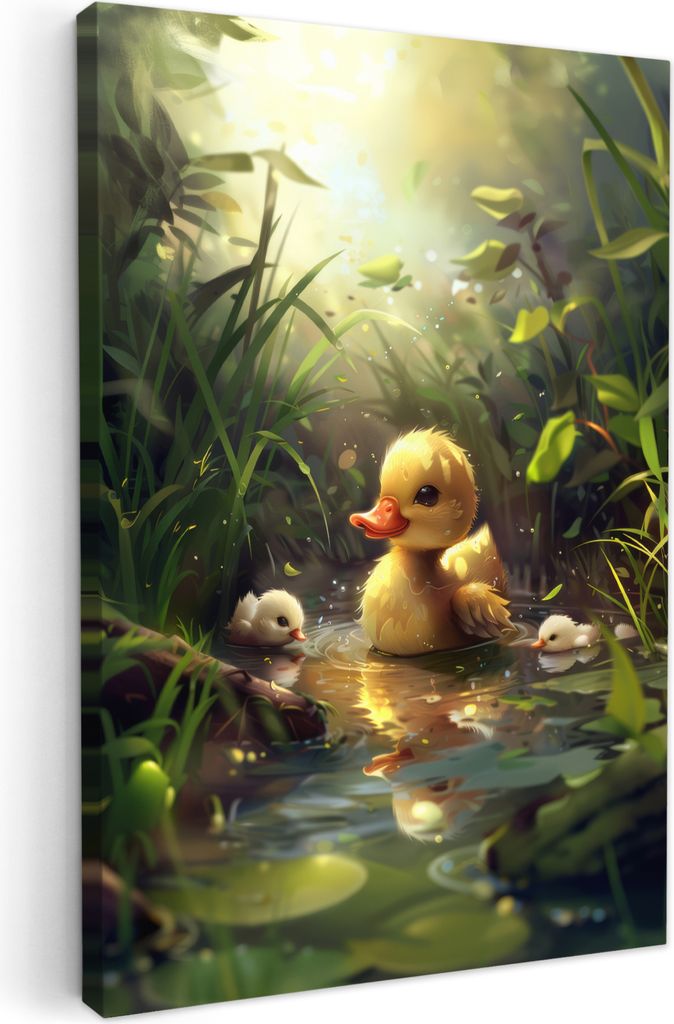 Wanddeko 20x30 cm - Kinderzimmer - Enten, Bilder Wohnzimmer Modern, Wanddeko