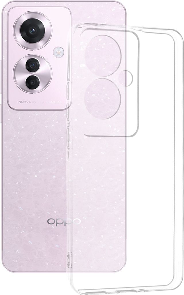 Techsuit Clear Silicone Back Cover Hülle für Oppo Reno11 F 5G - Transparent