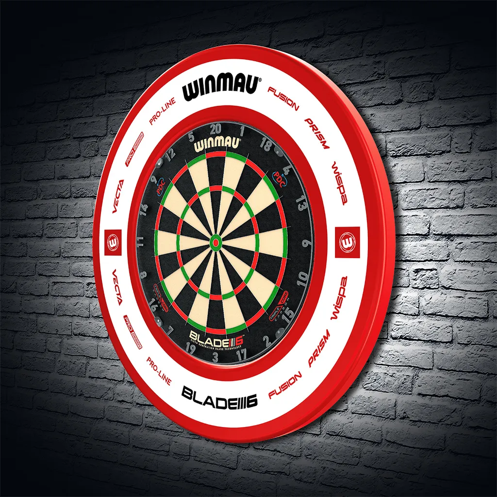 Contour de Cible de Fléchettes Winmau Pro-Line 2.0 Rouge pour Intérieur
