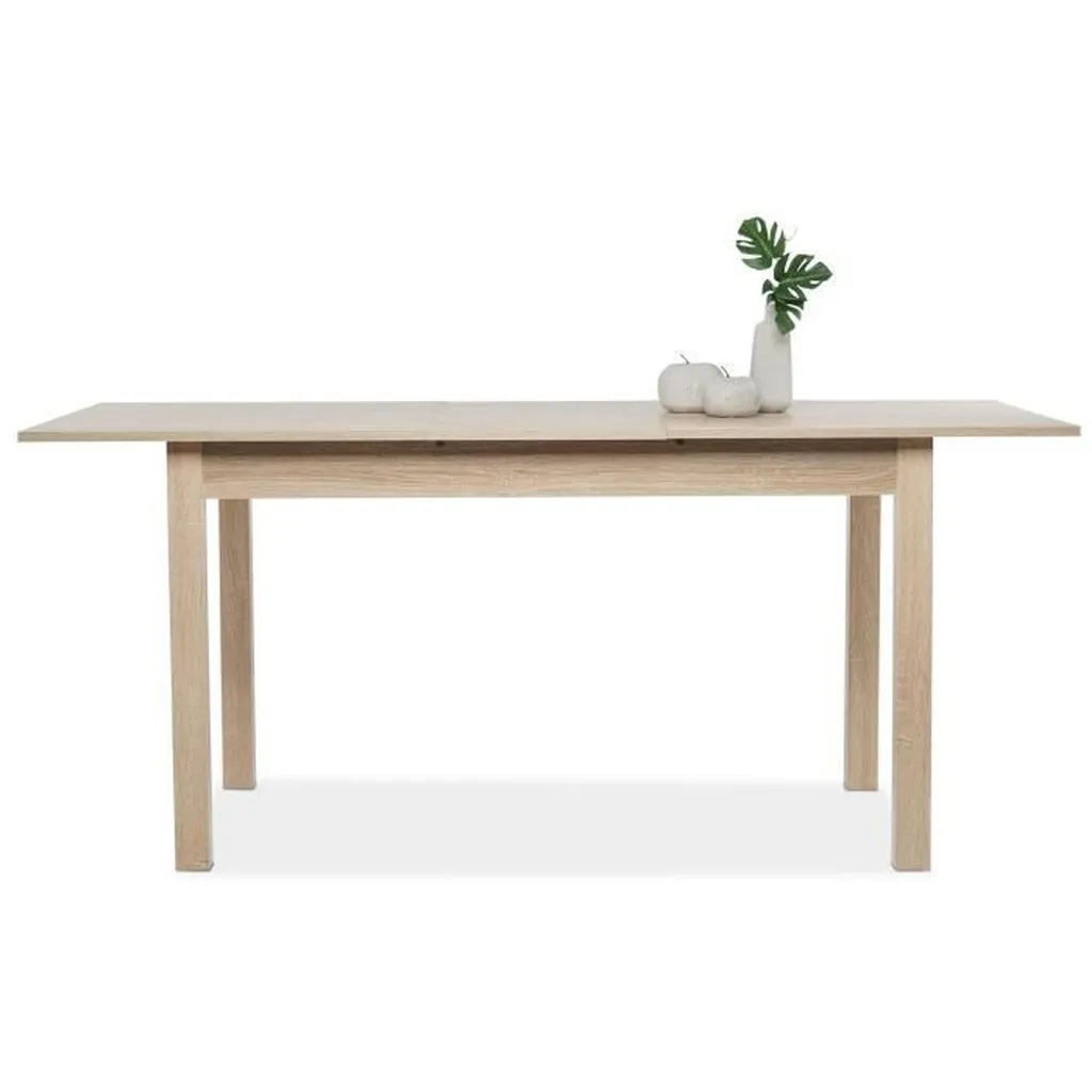 Grande Table de Salle à Manger Extensible en Bois Clair Sonoma 160cm