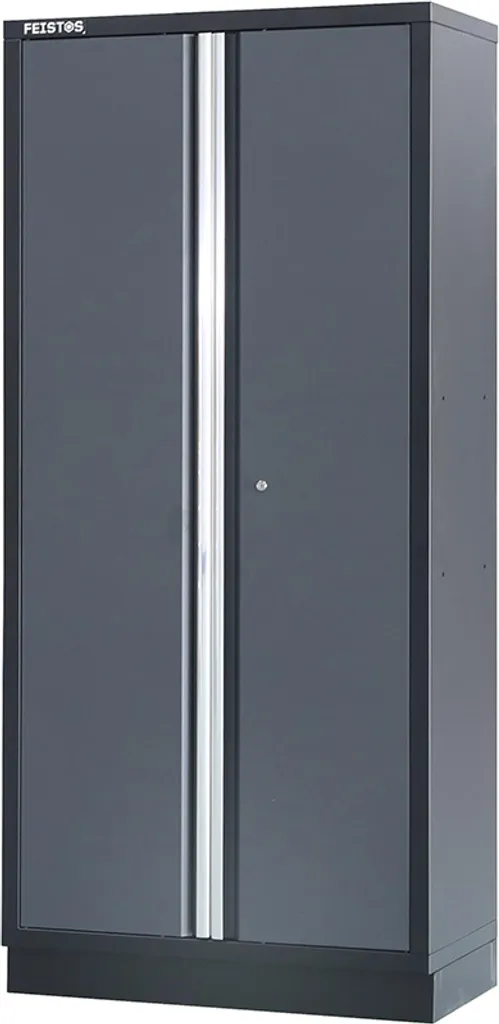 Armoire d'atelier métallique haute FEISTOS avec portes battantes grises