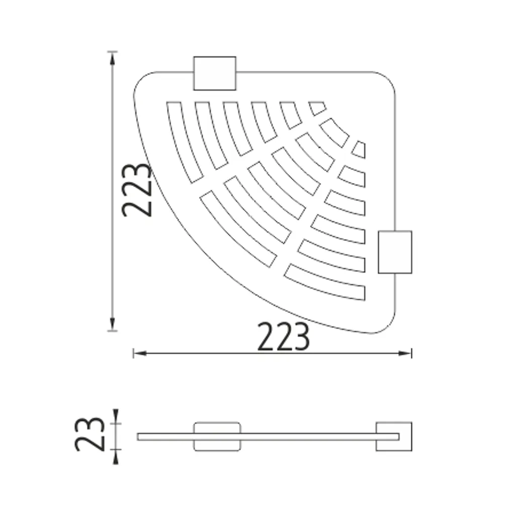 Tablette d'angle IXI KIBO BLACK - Solution Rangement Coins Encombrés