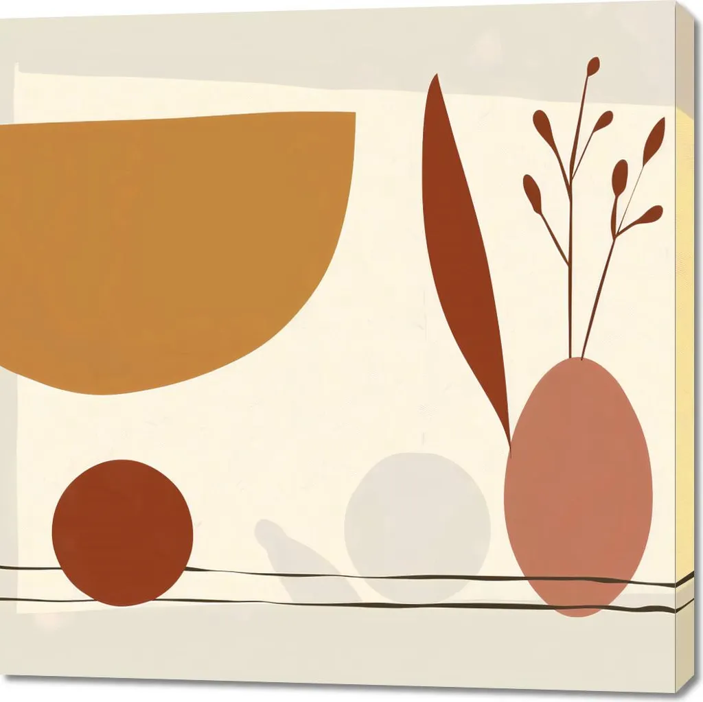 Tableau Vision Tige 100x100 cm - Décoration Murale Abstraite Moderne