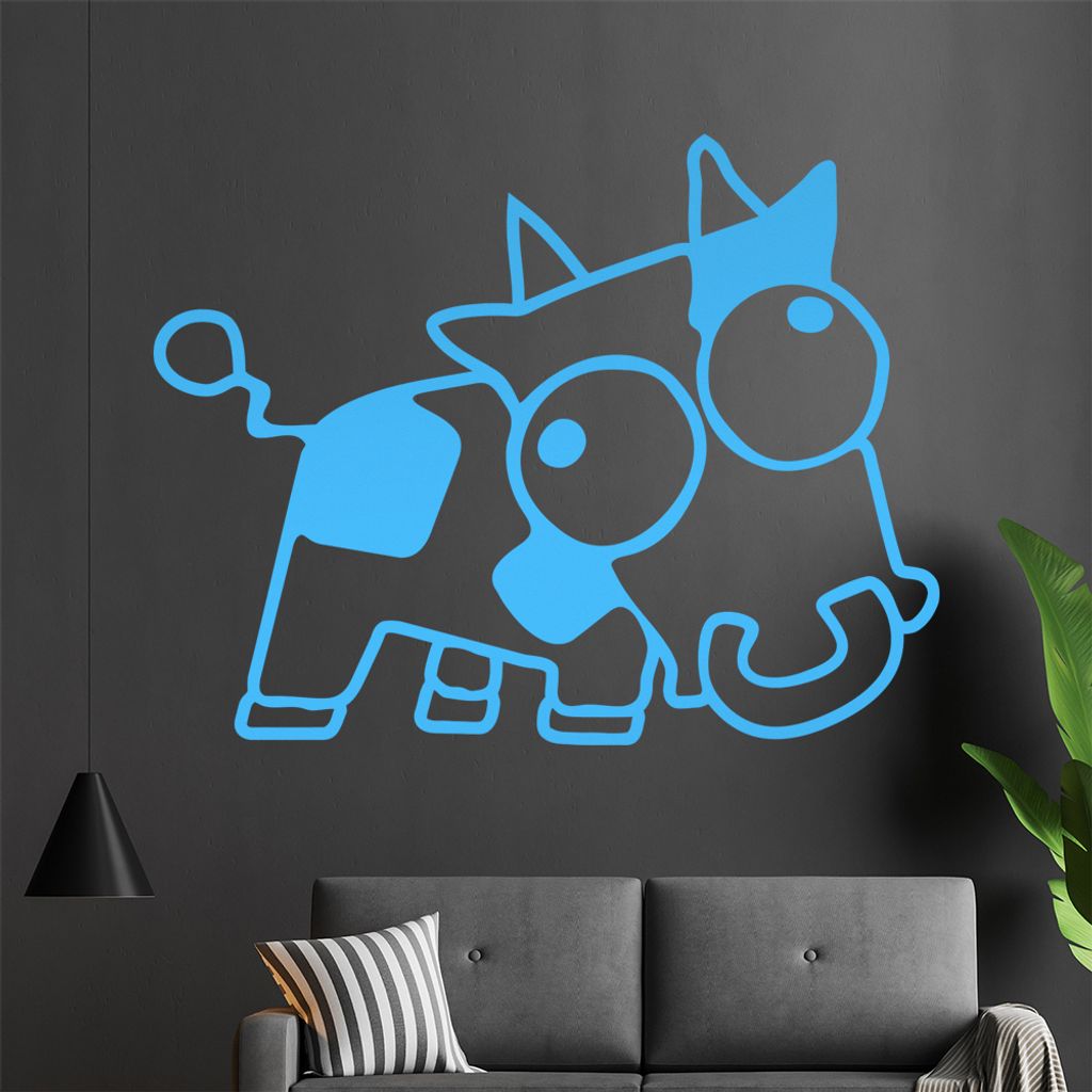 Drift Kuh Wandtattoo in 6 Größen - Wandaufkleber Wall Sticker - Dekoration, Küche, Wohnzimmer, Schlafzimmer, Badezimmer
