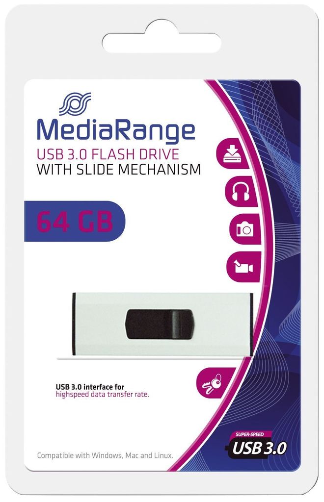 MediaRange USB-Stick USB 3.0 SuperSpeed 64GB Immagine del prodotto 