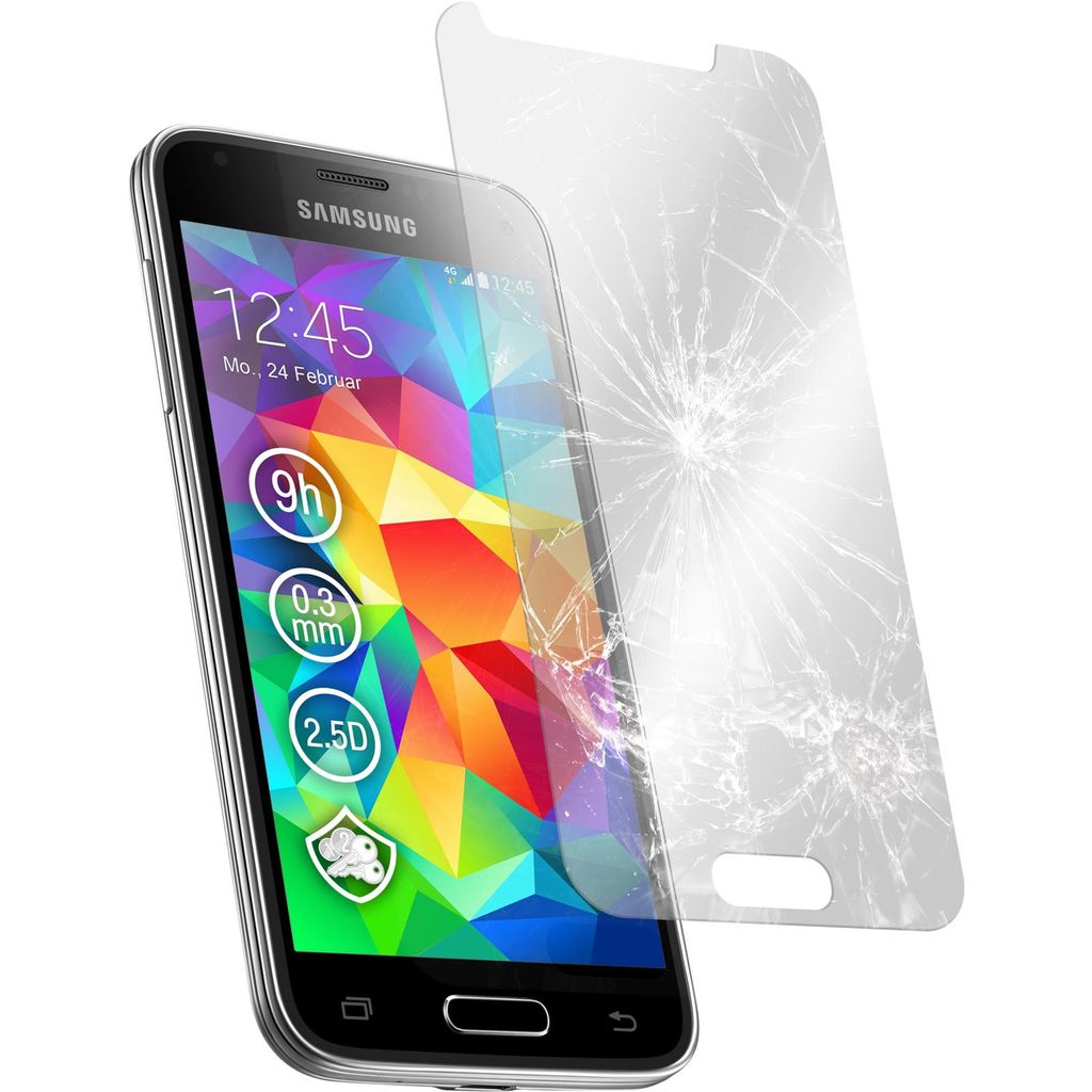 1er-Pack PhoneNatic Glas-Folie klar kompatibel mit Samsung Galaxy S5 mini - Panzerglas für Galaxy S5 mini