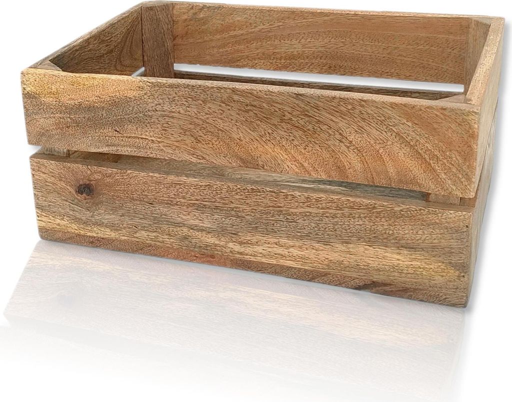 Holz Kiste natürlich braun 36 x 25cm vintage Produktbild 