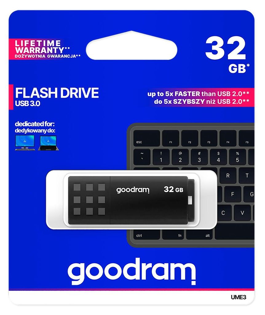 Goodram UME3, 32 GB, USB Typ-A, 3.2 Gen 1 (3.1 Gen 1), 60 Produktbild 