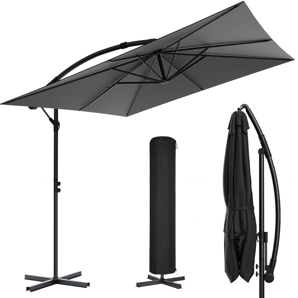 Arvioo Alu Ampelschirm Sonnenschirm + Abdeckung 250 cm, Produktbild 